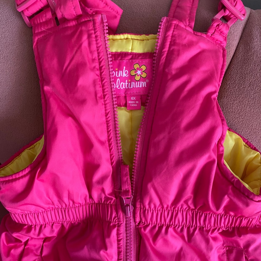 STILL AVAILABLE - Ski snow jacket and pants - pink! 6x